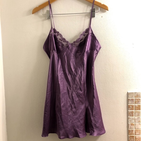 purple satin nightie